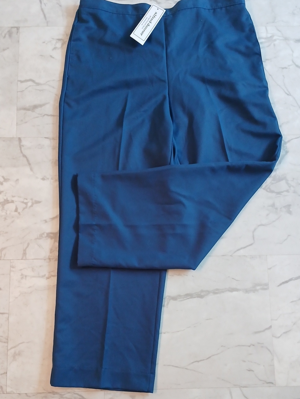 Alfred Dunner Ocean Blue Soft Twill Pants 14 Short